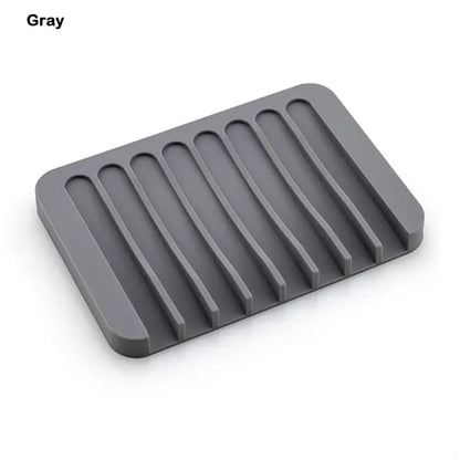 Silicone Self Draining Soap Holder Dish