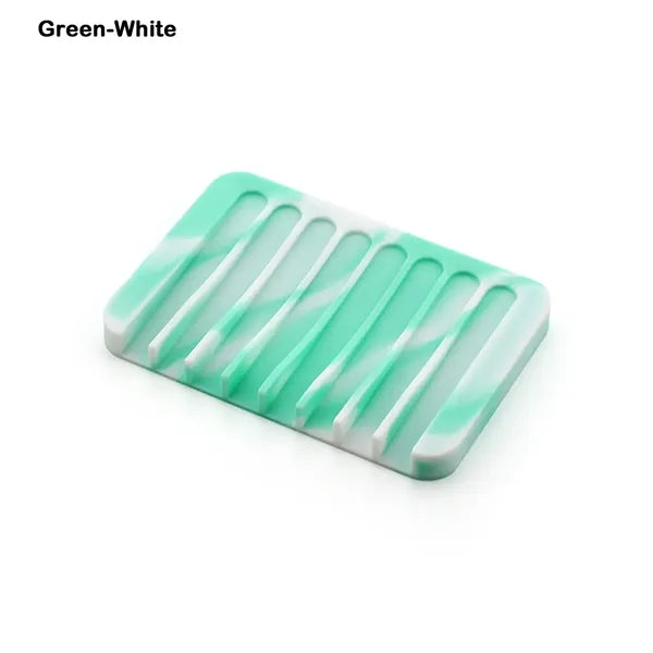 Silicone Self Draining Soap Holder Dish