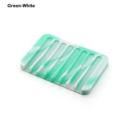 Silicone Self Draining Soap Holder Dish
