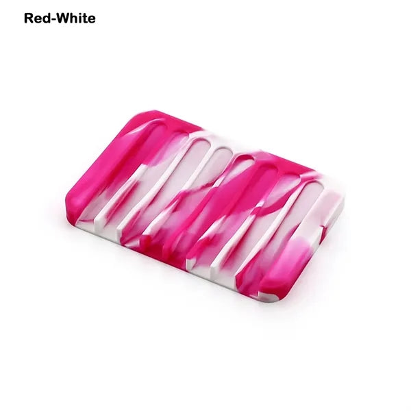 Silicone Self Draining Soap Holder Dish