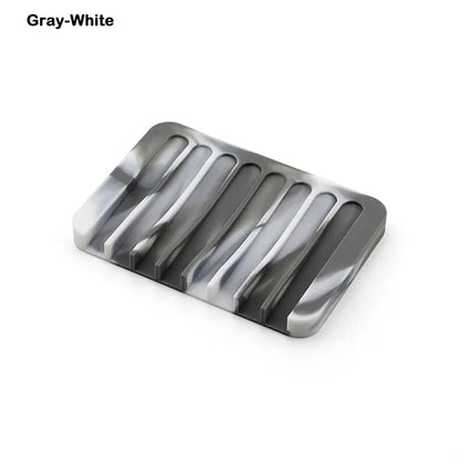 Silicone Self Draining Soap Holder Dish