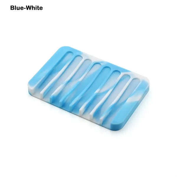 Silicone Self Draining Soap Holder Dish