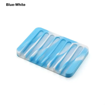 Silicone Self Draining Soap Holder Dish