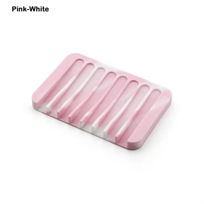 Silicone Self Draining Soap Holder Dish
