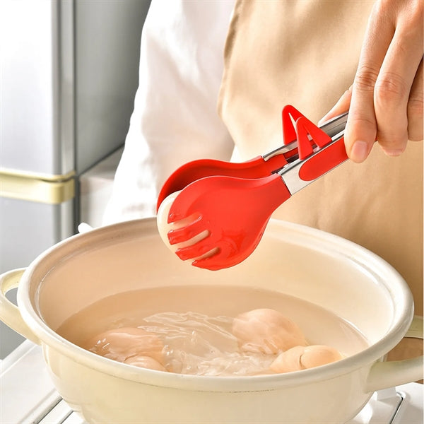 Kitchen Tongs with Silicone Tips and Stand