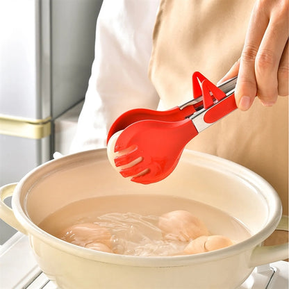 Kitchen Tongs with Silicone Tips and Stand