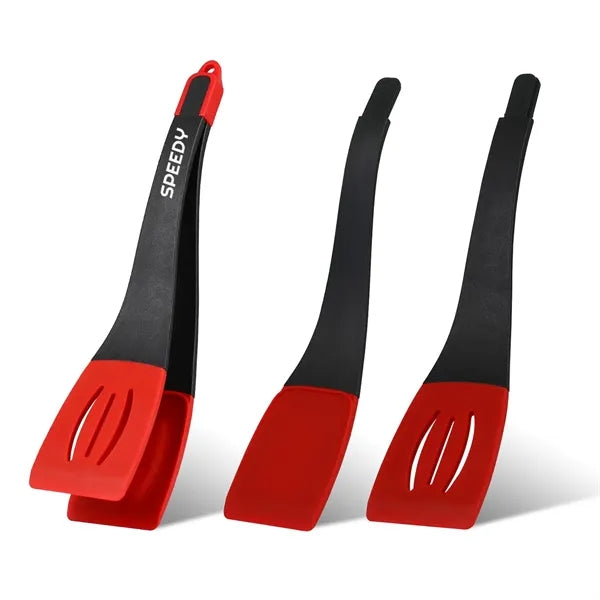 3 in 1 Kitchen Silicone Spatula Tongs
