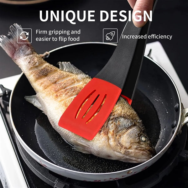 3 in 1 Kitchen Silicone Spatula Tongs