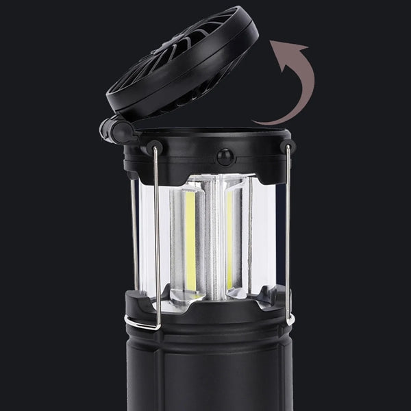 2-in-1 LED Battery Camping Hanging Fan Lantern
