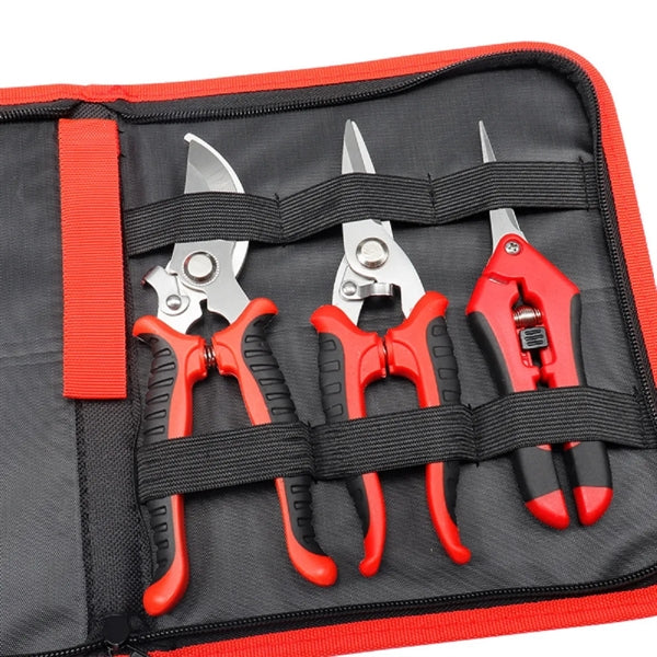3 Pack Garden Pruning Shears with storage bag