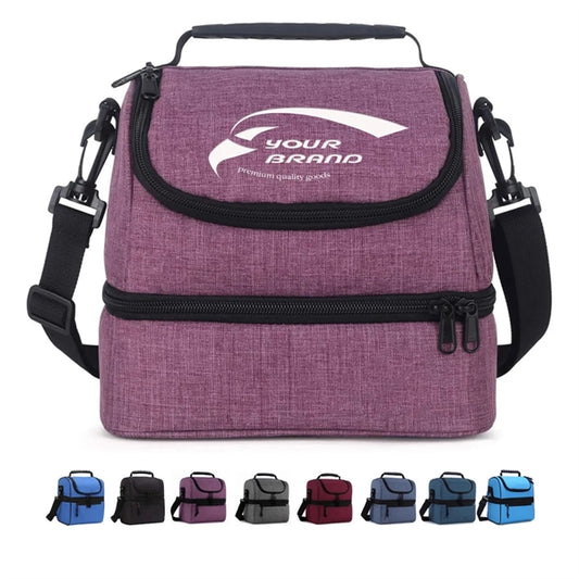 Double Layer Unisex Refrigerated Insulated Lunch Bag