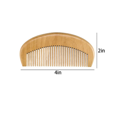Detangling Styling Portable Fine Tooth Natural Wood Comb