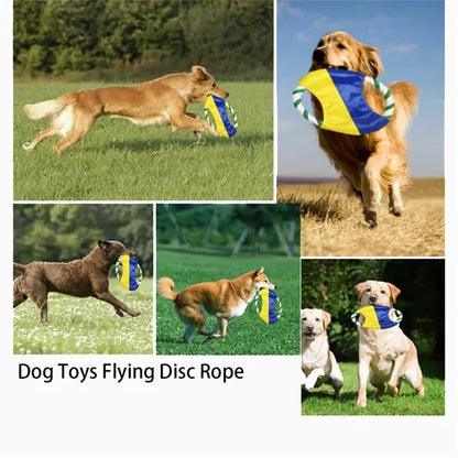 Pet Training Playing Toy Cotton Rope Dog Flying Saucer