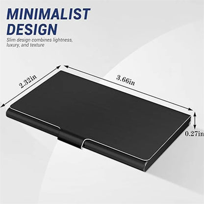 Unisex Buckle Pocket Metal Case Slim Business Card Holder