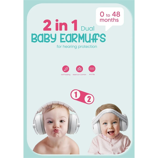 2 in 1 Baby Earmuffs Noise Reduction Headphone