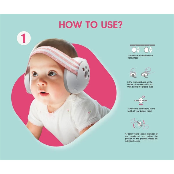 2 in 1 Baby Earmuffs Noise Reduction Headphone