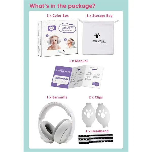 2 in 1 Baby Earmuffs Noise Reduction Headphone