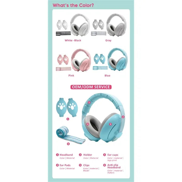 2 in 1 Baby Earmuffs Noise Reduction Headphone