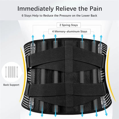 Back Braces for Pain Relief Lumbar Support Belt Size L