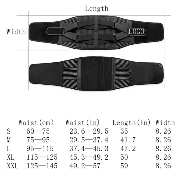 Back Braces for Pain Relief Lumbar Support Belt Size L