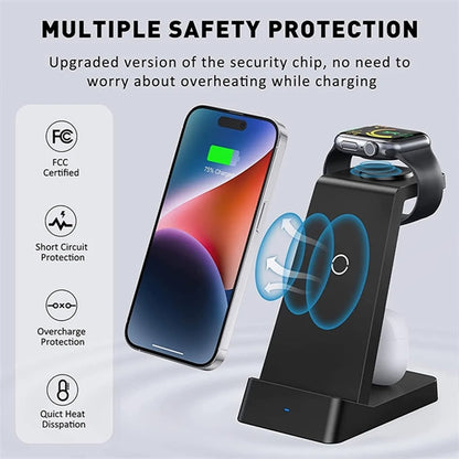 3-in-1 Phone Watch Earpods Wireless Charging Station