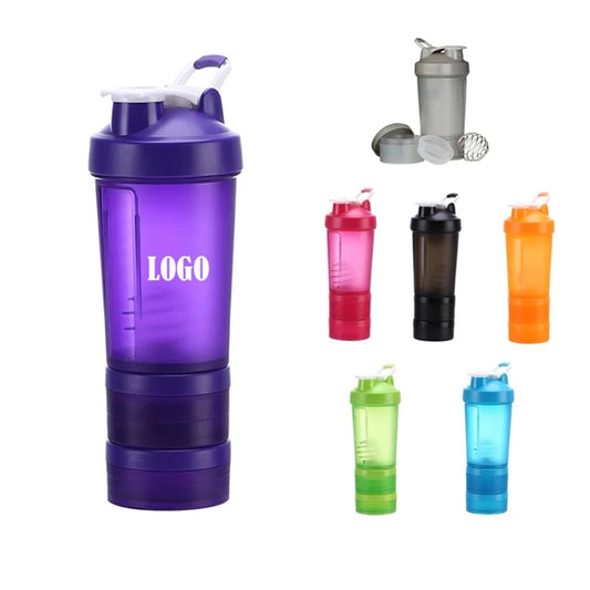 16oz Three-layer Protein Powder Shaker Cup
