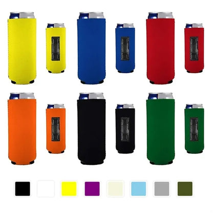 Magnetic Slim Can Cooler (12.5cm W x 10.5cm H x 1cm D)