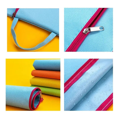 Portable A4 Handle Zipper File Bags
