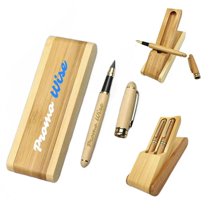 Bamboo Pencil Set with Gift Case
