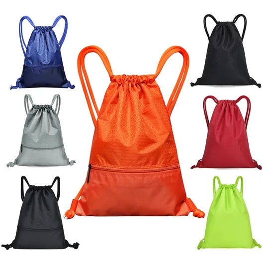 Zipper Drawstring Backpack
