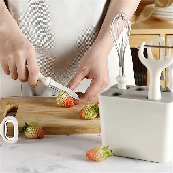 Kitchen Gadget 6 Piece Set with Storage Stand