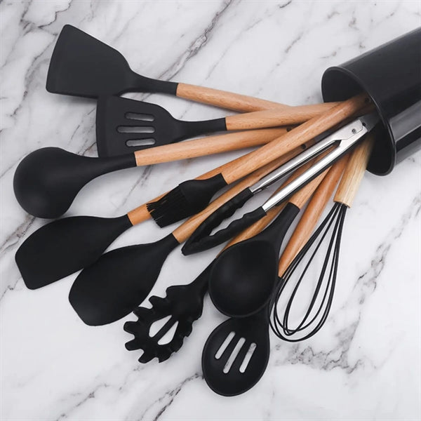 Silicone Non-Stick Kitchen Utensils 12-Piece Set