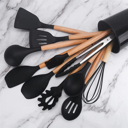 Silicone Non-Stick Kitchen Utensils 12-Piece Set