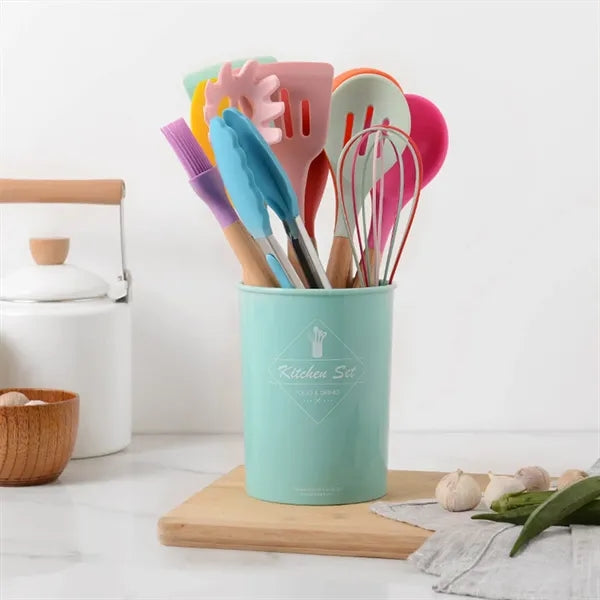 Silicone Non-Stick Kitchen Utensils 12-Piece Set