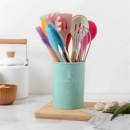 Silicone Non-Stick Kitchen Utensils 12-Piece Set