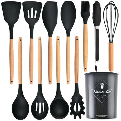 Silicone Non-Stick Kitchen Utensils 12-Piece Set