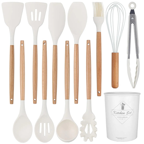 Silicone Non-Stick Kitchen Utensils 12-Piece Set