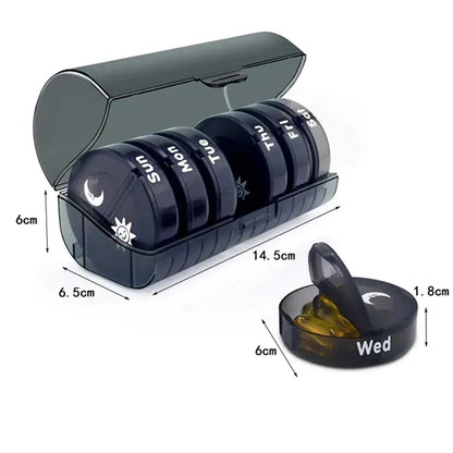Weekly 7-Day Med Case Pill Dispenser Medicine Box