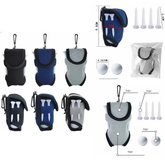 Golf Ball Tees Holder Bag Set