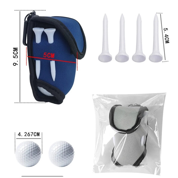 Golf Ball Tees Holder Bag Set