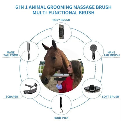 Gift box 6-in-1 Horse Pets Brushes