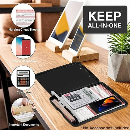 Office High Capacity Folder Side-Opening Storage Clipboard