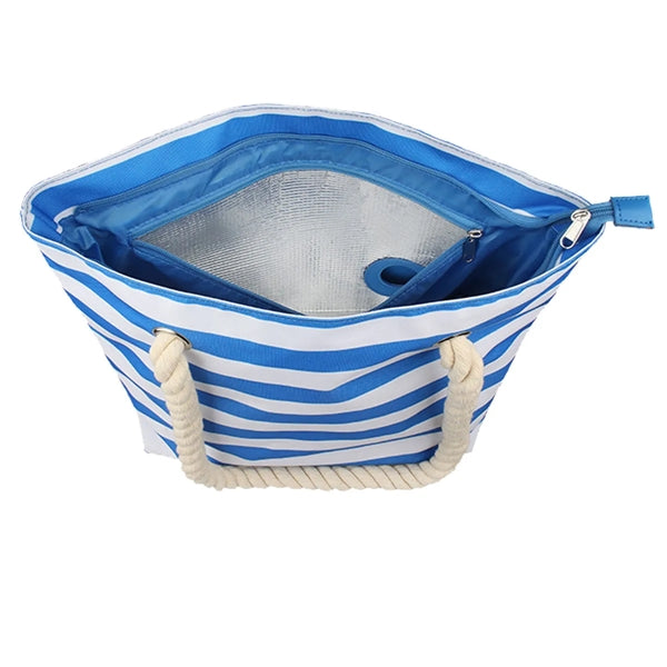 Beach Insulated Picnic Tote Cooler Bag With Ice Wine Pack