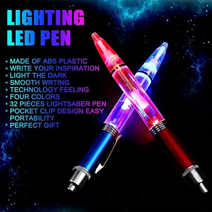 2-in-1 Lighted Tip LED Penlight Ballpoint Light-Up Pen