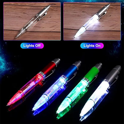 2-in-1 Lighted Tip LED Penlight Ballpoint Light-Up Pen