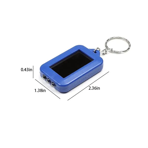 Camping Hiking Torch Solar Energy Power Mini LED Keychain