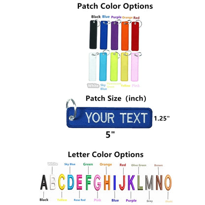 Embroidery Your Text Keychain