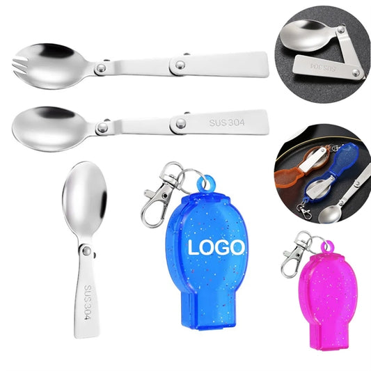 Stainless Steel Folding Spoon With Box Tableware