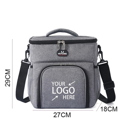 Double Layer Insulated Lunch Cooler Bag