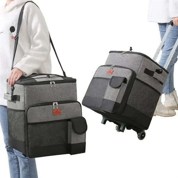 Personal Large Insulated Cooler Trolley Folding Shopping Car